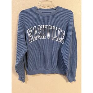 Thread & Supply Nashville Sweatshirt Women XS  Excellent Waffle Knit Pullover
